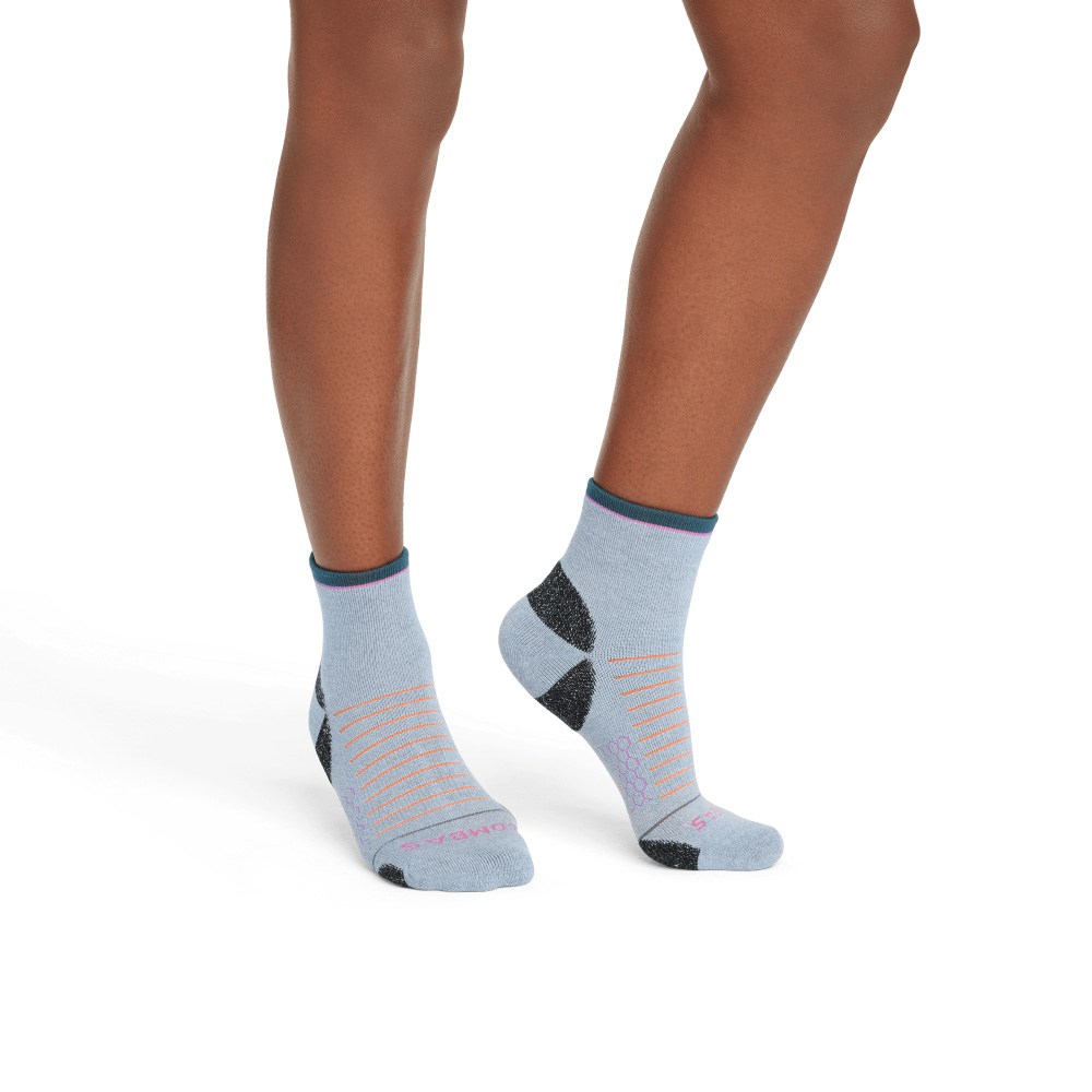 Bombas Women's Merino Wool Blend Hiking Quarter Sock 3-Pack