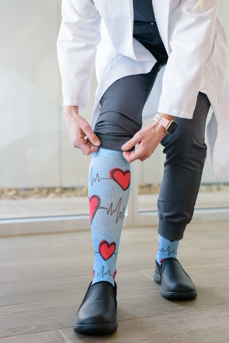 Crazy White OTC Compression Socks (Standard & Extra Wide)