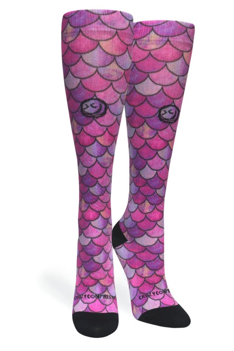 Crazy 360 Mermaid Pink OTC Compression Socks (Standard & Extra Wide)