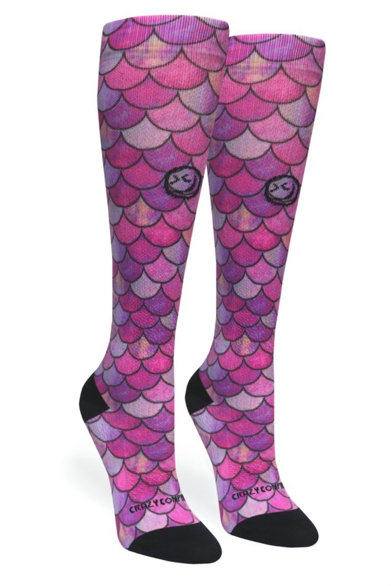 Crazy 360 Mermaid Pink OTC Compression Socks (Standard & Extra Wide)