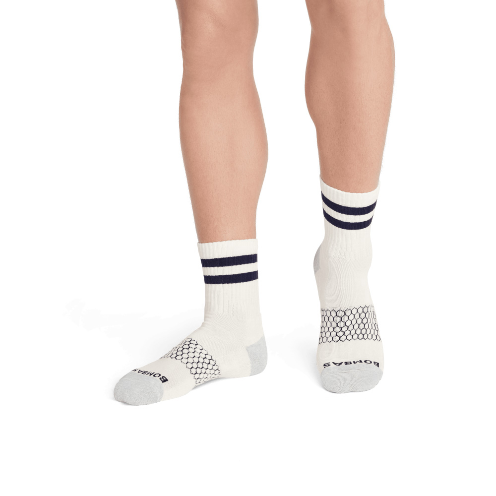Bombas Men's Vintage Stripes Half Calf Socks 4-Pack