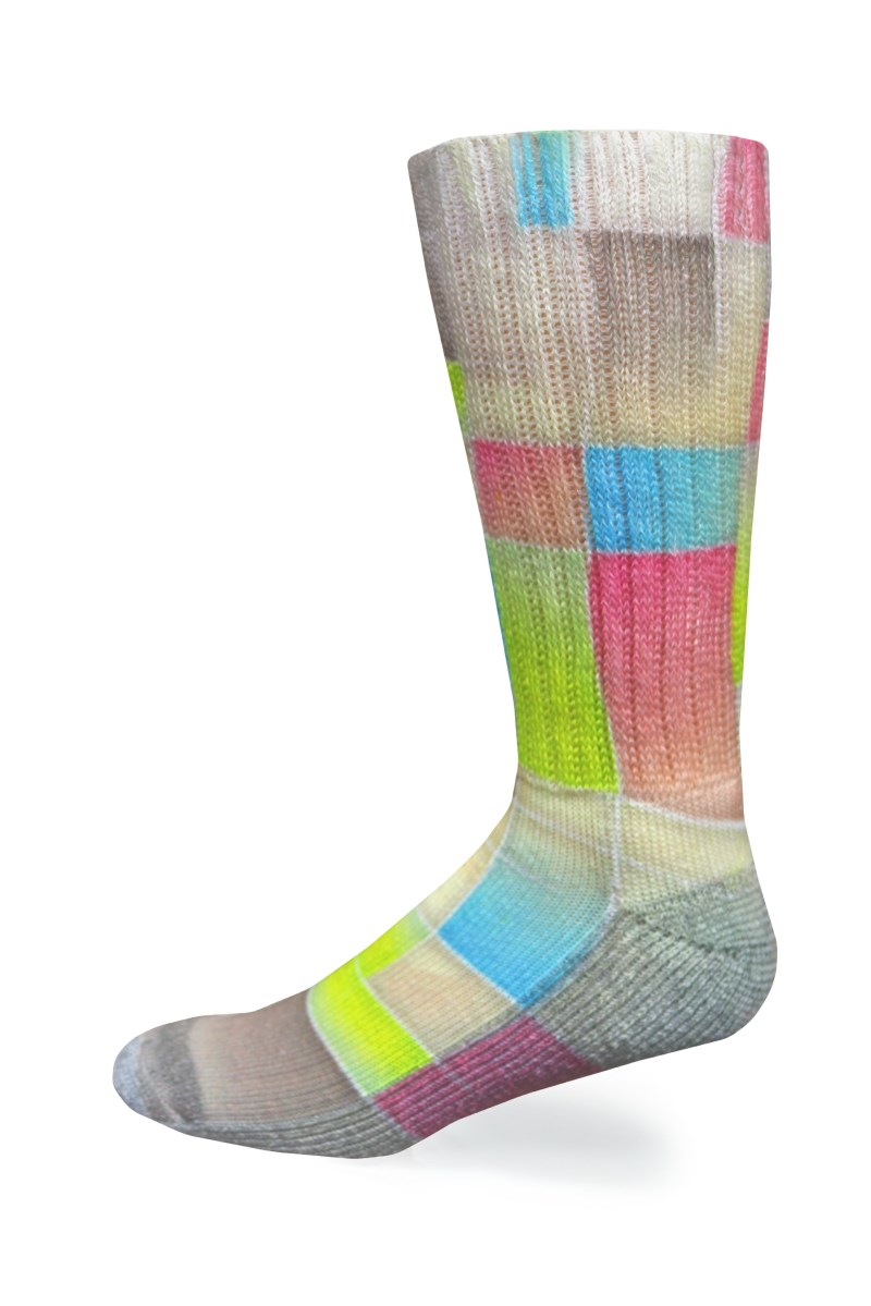 Crazy Cozy Diabetic Comfort Relax Fit Retro Crew Socks
