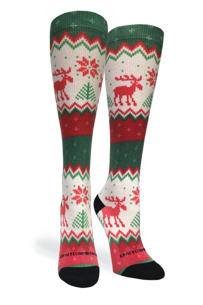 Crazy 360 Festive Needlepoint OTC Compression Socks (Standard & Extra Wide)