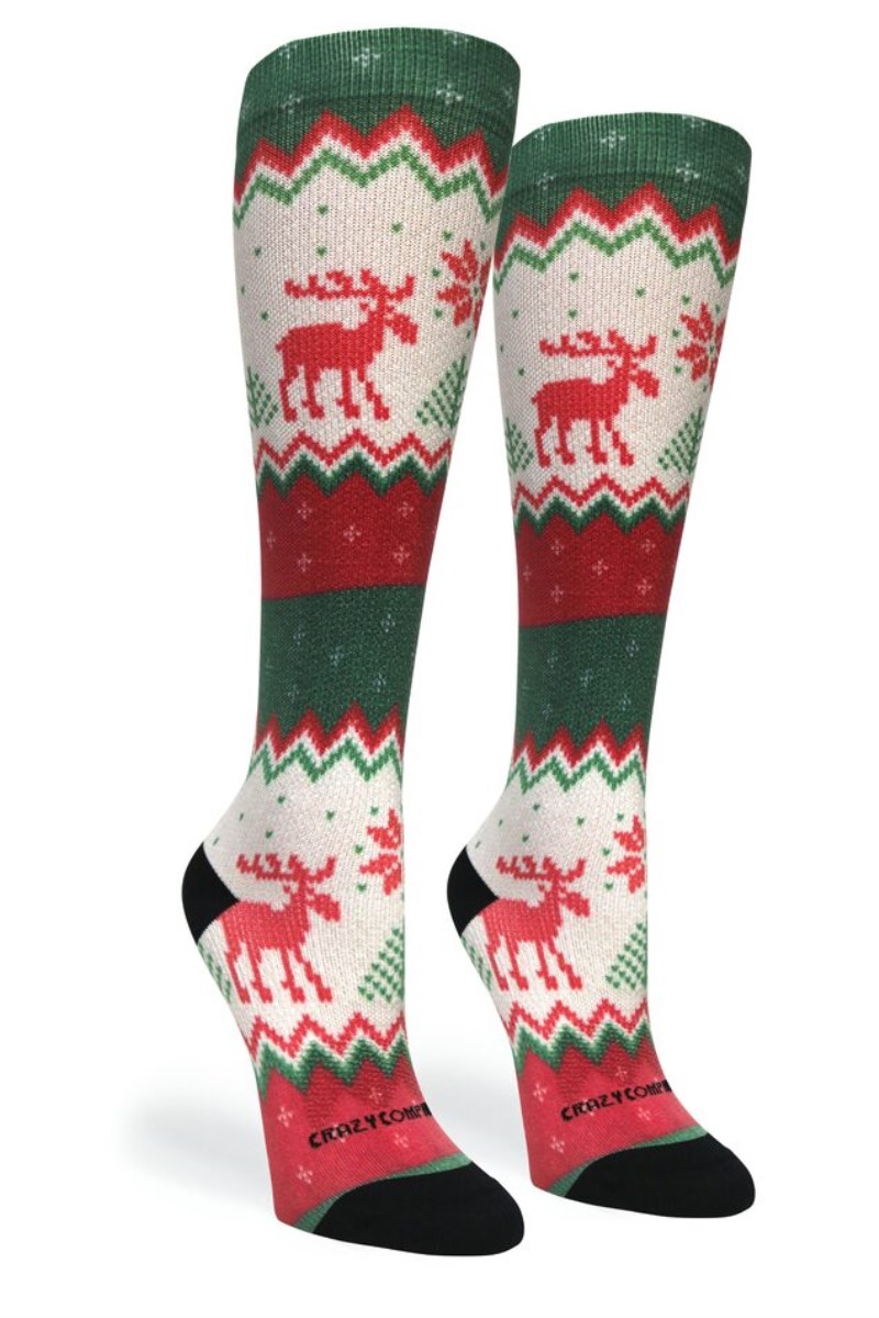 Crazy 360 Festive Needlepoint OTC Compression Socks (Standard & Extra Wide)