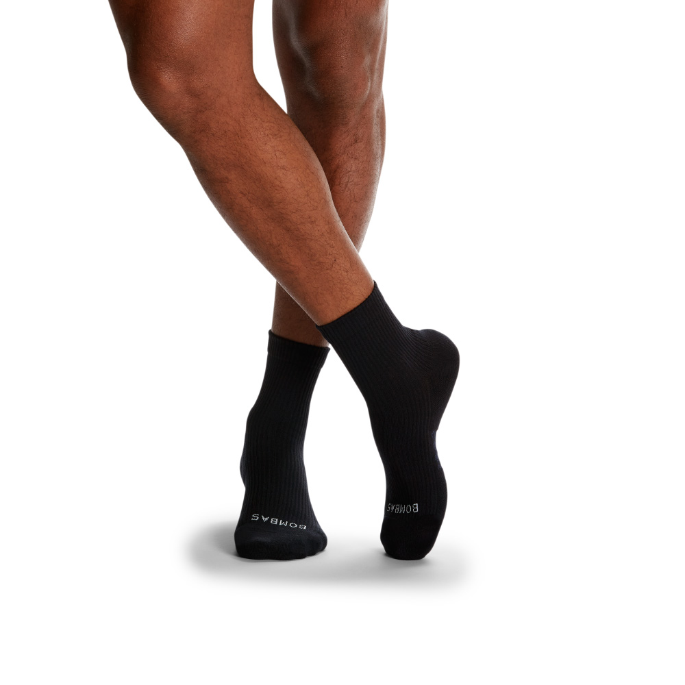 Bombas Men's Modern Rib Quarter Sock 4-Pack