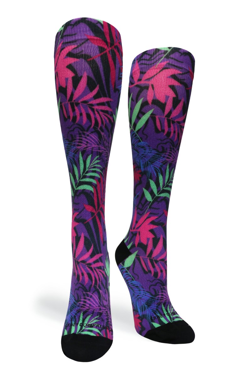 Crazy 360 Retro Jungle OTC Compression Socks (Standard & Extra Wide)