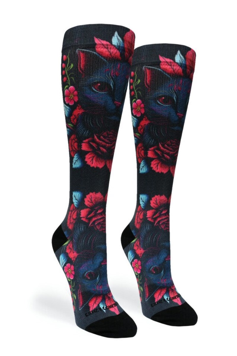 Crazy 360 Cat Arose OTC Compression Socks (Standard & Extra Wide)