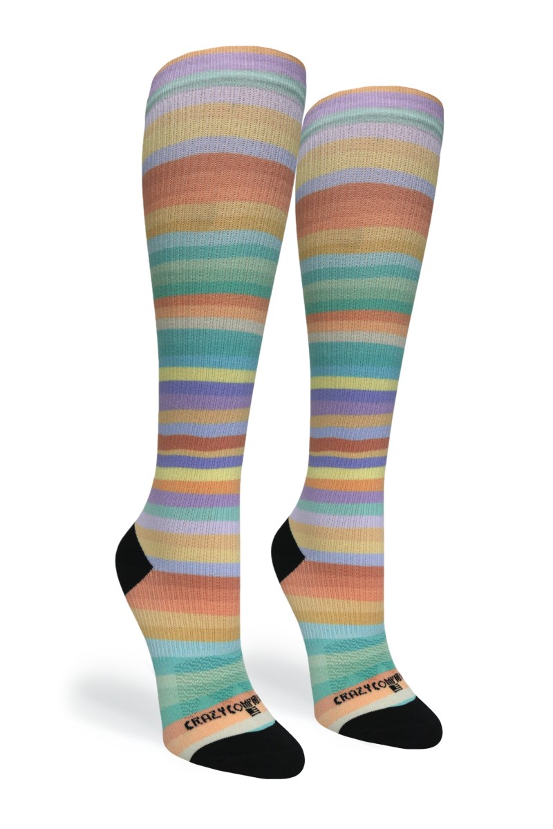 Crazy 360 Spring Stripes OTC Compression Socks (Standard & Extra Wide)
