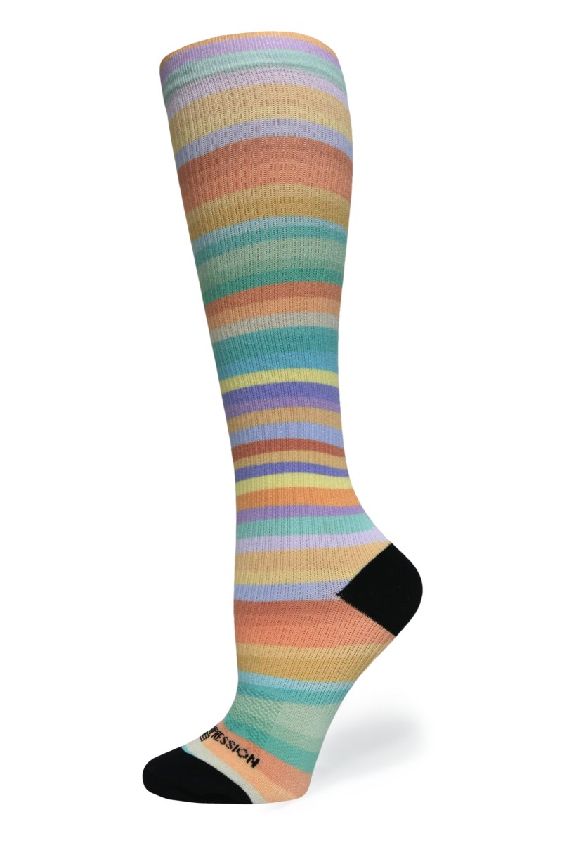 Crazy 360 Spring Stripes OTC Compression Socks (Standard & Extra Wide)