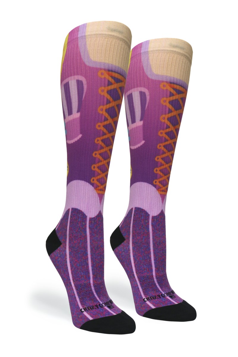 Crazy 360 Gold Hair Princess OTC Compression Socks (Standard & Extra Wide)