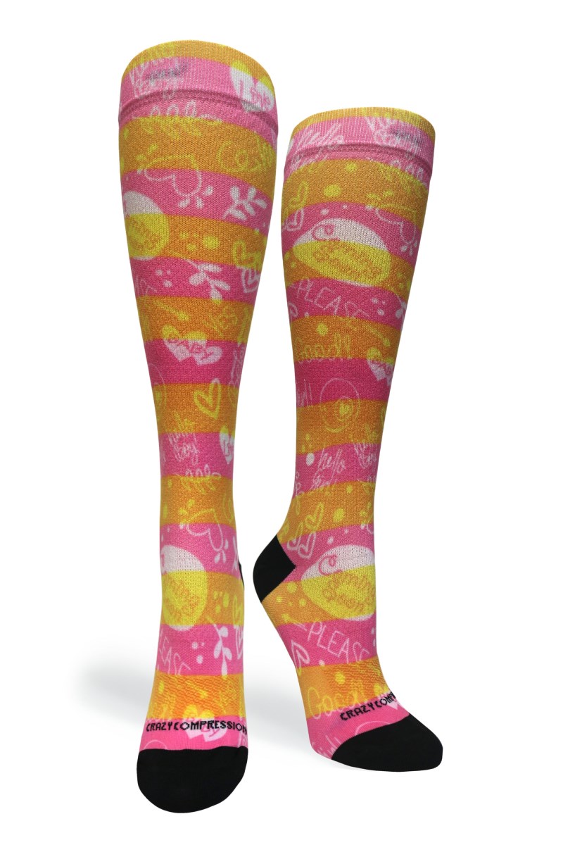 Crazy 360 Hello Baby OTC Compression Socks (Standard & Extra Wide)