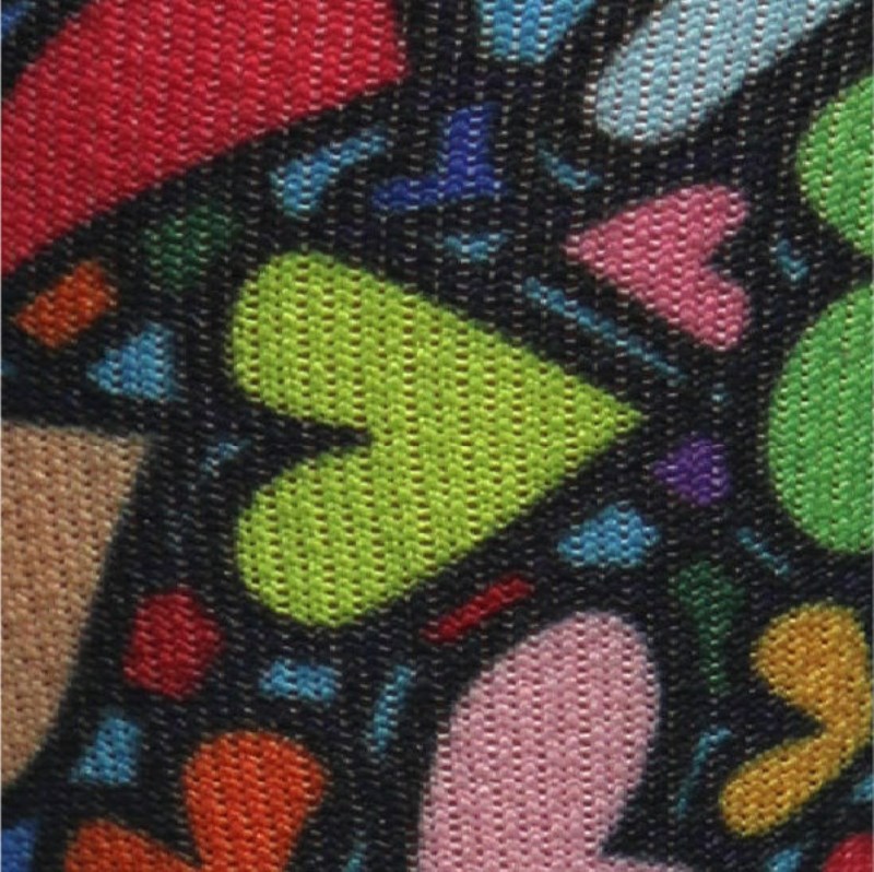 Crazy 360 Stain Glass Hearts (EXTRA WIDE CALF)