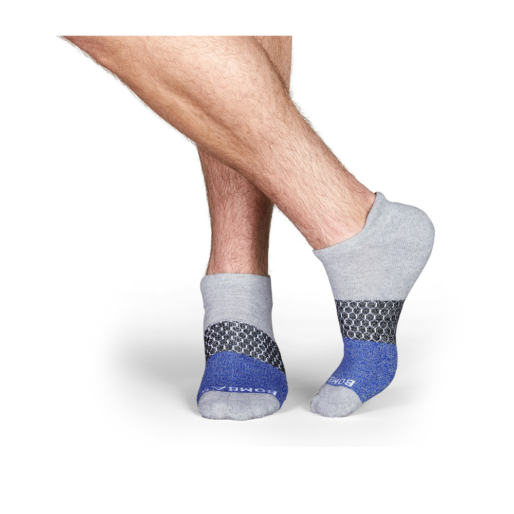 Bombas Men's Tri-Block Marl Ankle Sock 6-Pack