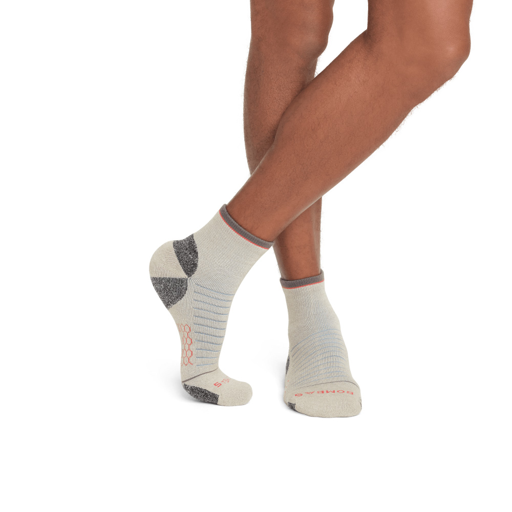 Bombas Men's Merino Wool Blend Hiking Quarter Sock 3-Pack