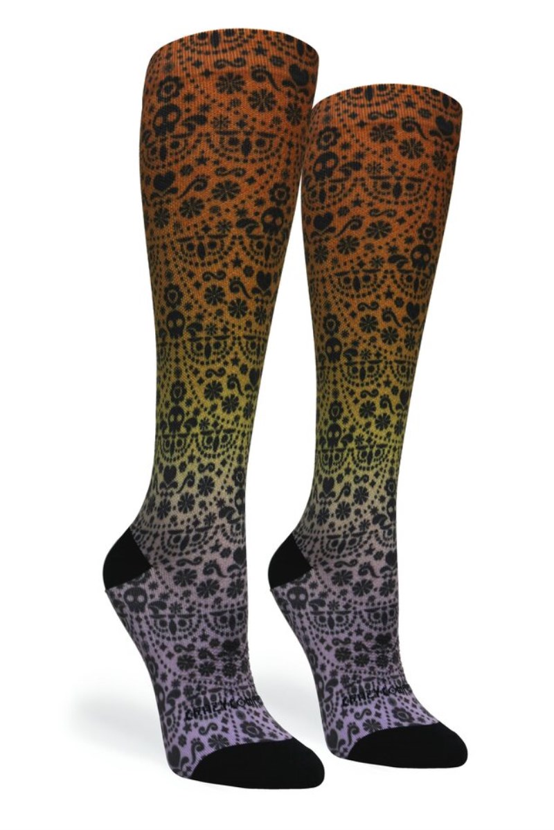 Crazy 360 Skull Ombré OTC Compression Socks (Standard & Extra Wide)