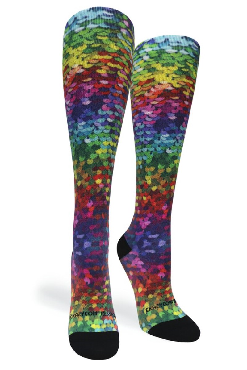 Crazy 360 Sequin OTC Compression Socks (Standard & Extra Wide)