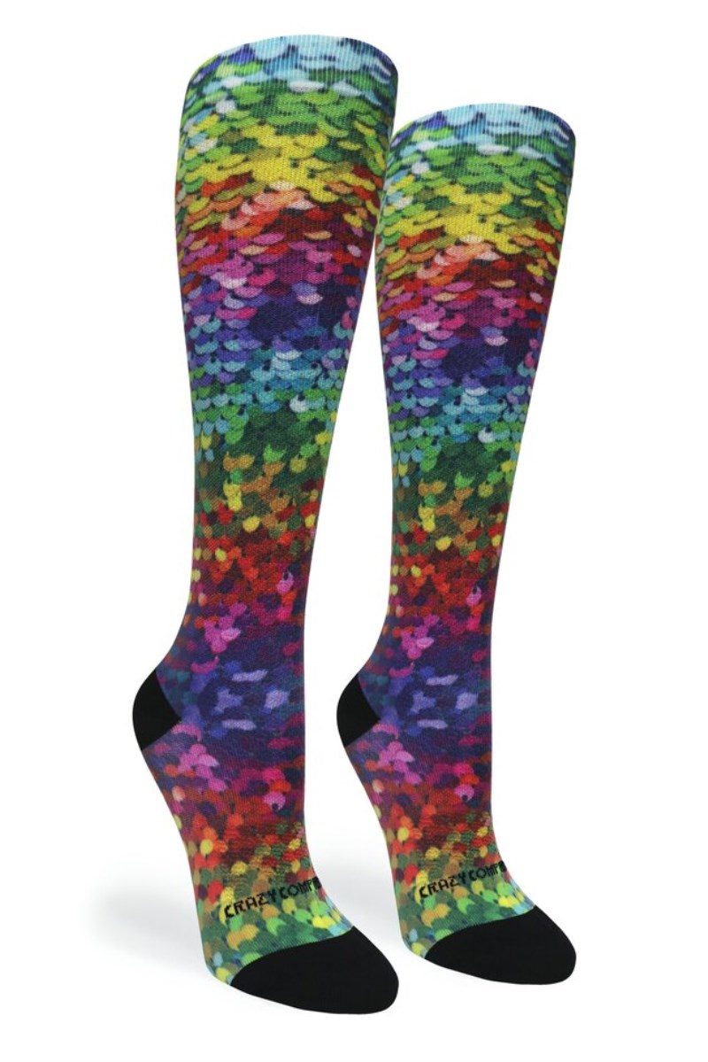 Crazy 360 Sequin OTC Compression Socks (Standard & Extra Wide)