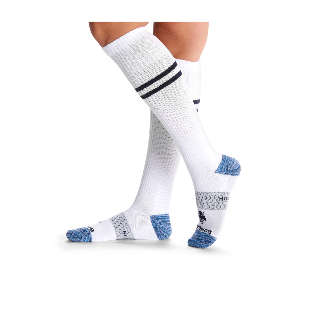 Bombas Women's Travel Compression Sock and Gripper Slipper - Double Cushion 2-Pack