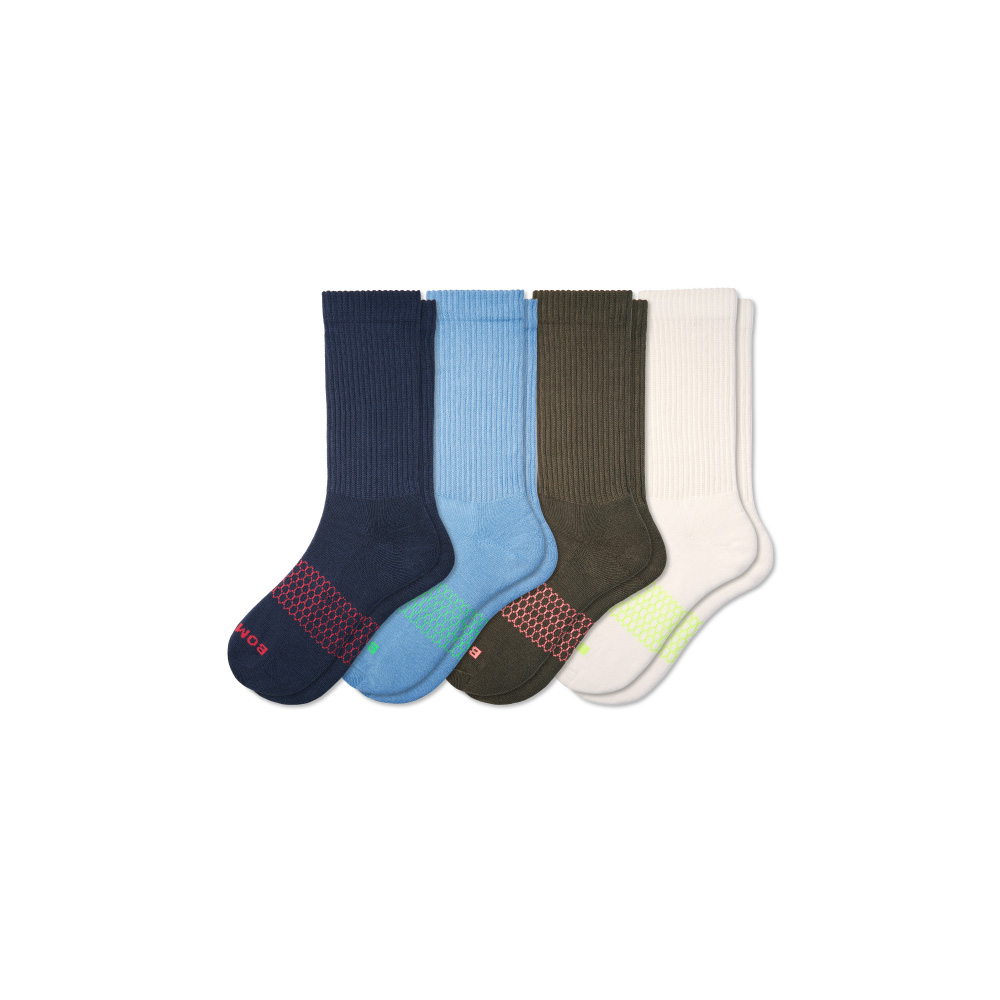 Bombas Men's Solids Calf Sock 4-Pack