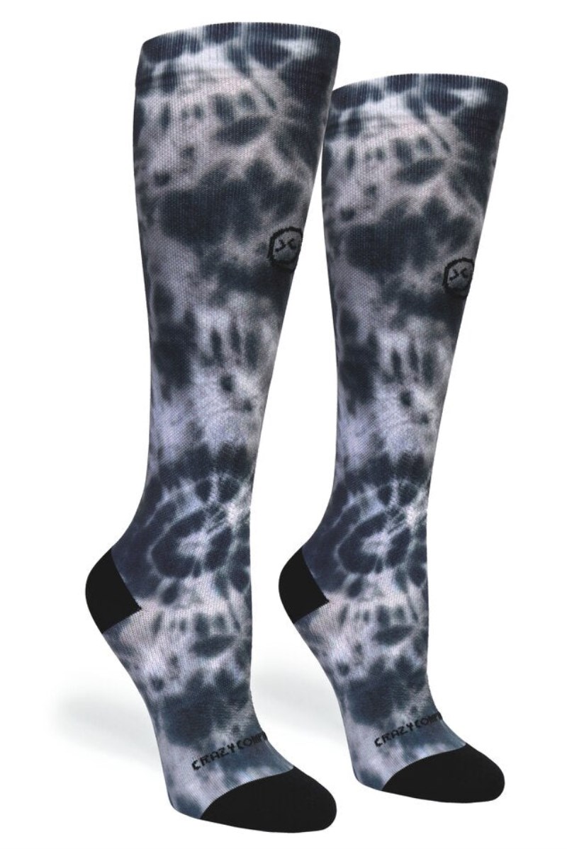 Crazy 360 Black Tie Dye OTC Compression Sock (Standard & Extra Wide)