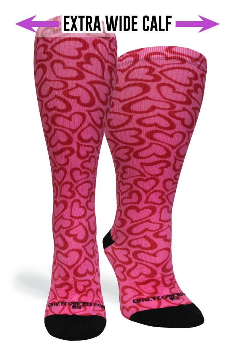 Crazy 360 Hearts Hug (EXTRA WIDE CALF)