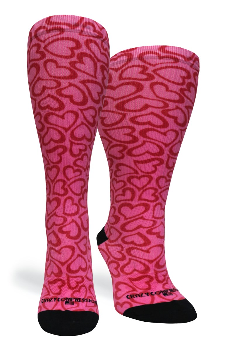 Crazy 360 Hearts Hug (EXTRA WIDE CALF)