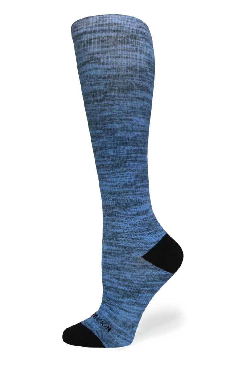 Crazy 360 Blue Heather OTC Compression Socks (Standard & Extra Wide)