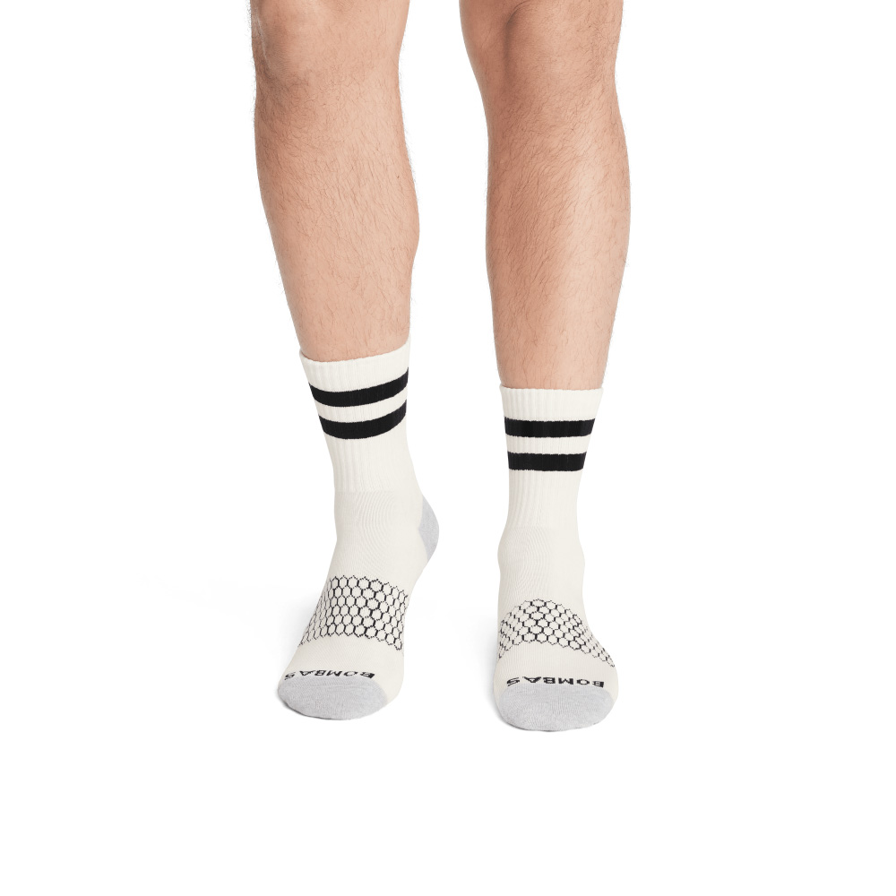 Bombas Men's Vintage Stripes Half Calf Socks