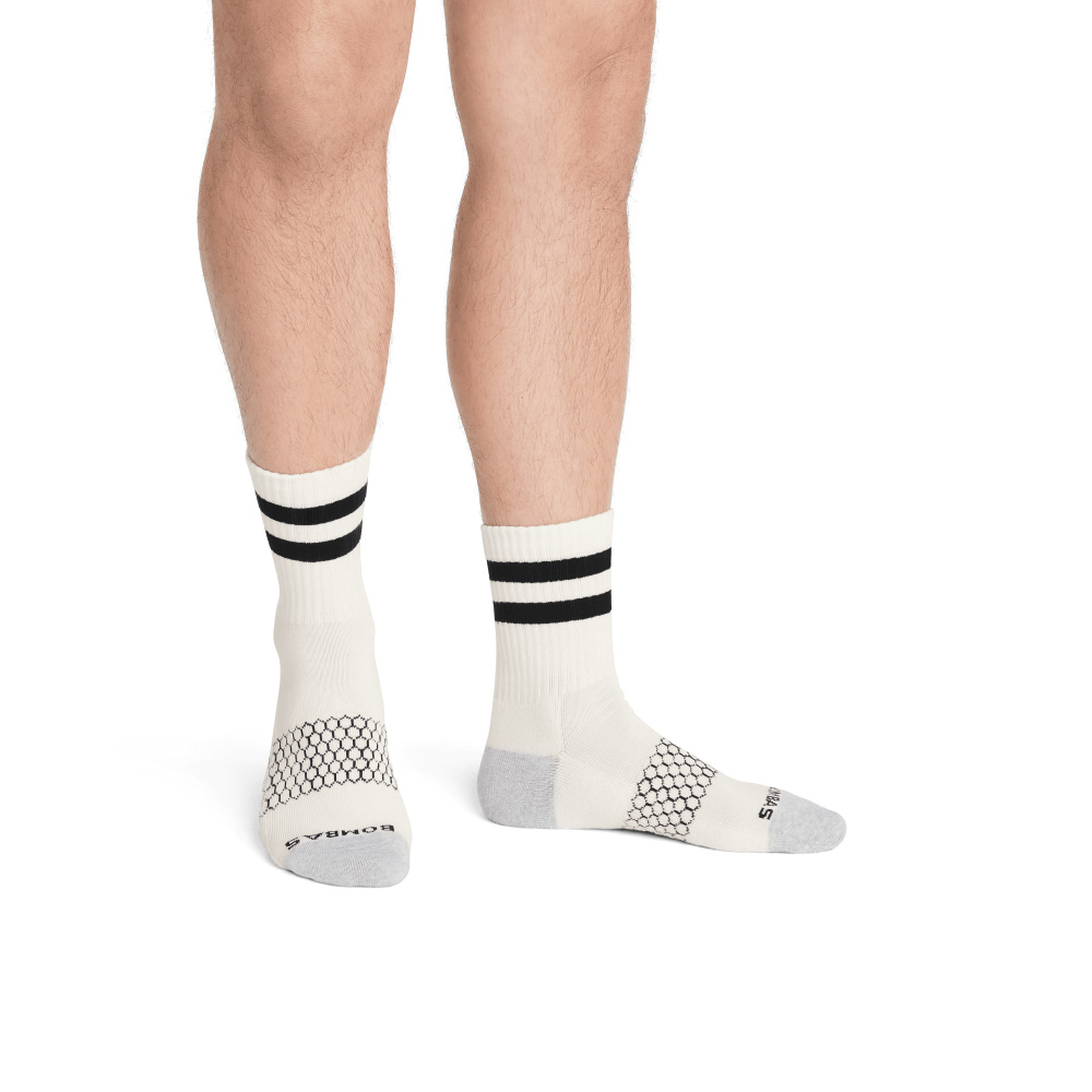 Bombas Men's Vintage Stripes Half Calf Socks