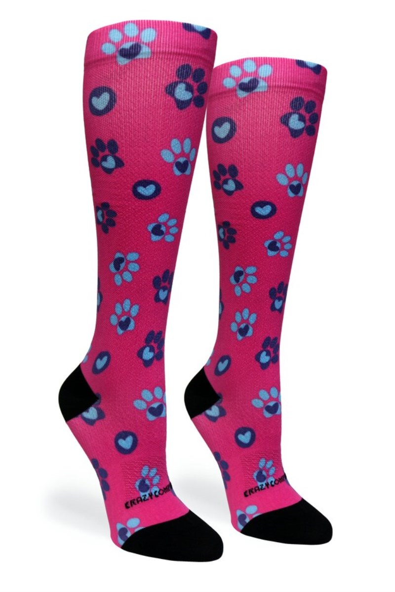 Crazy 360 Pet Paw Love OTC Compression Socks (Standard & Extra Wide)