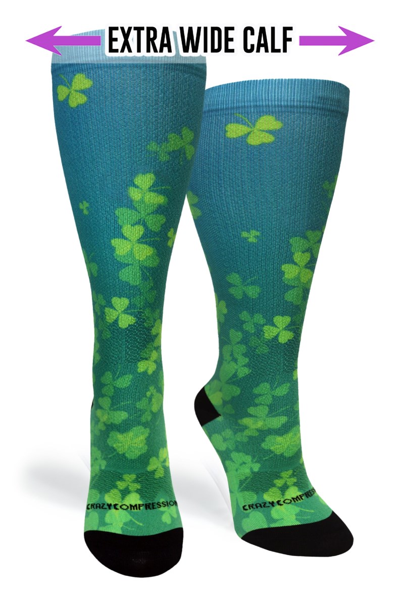 Crazy 360 Cloverfields Blue (EXTRA WIDE CALF)