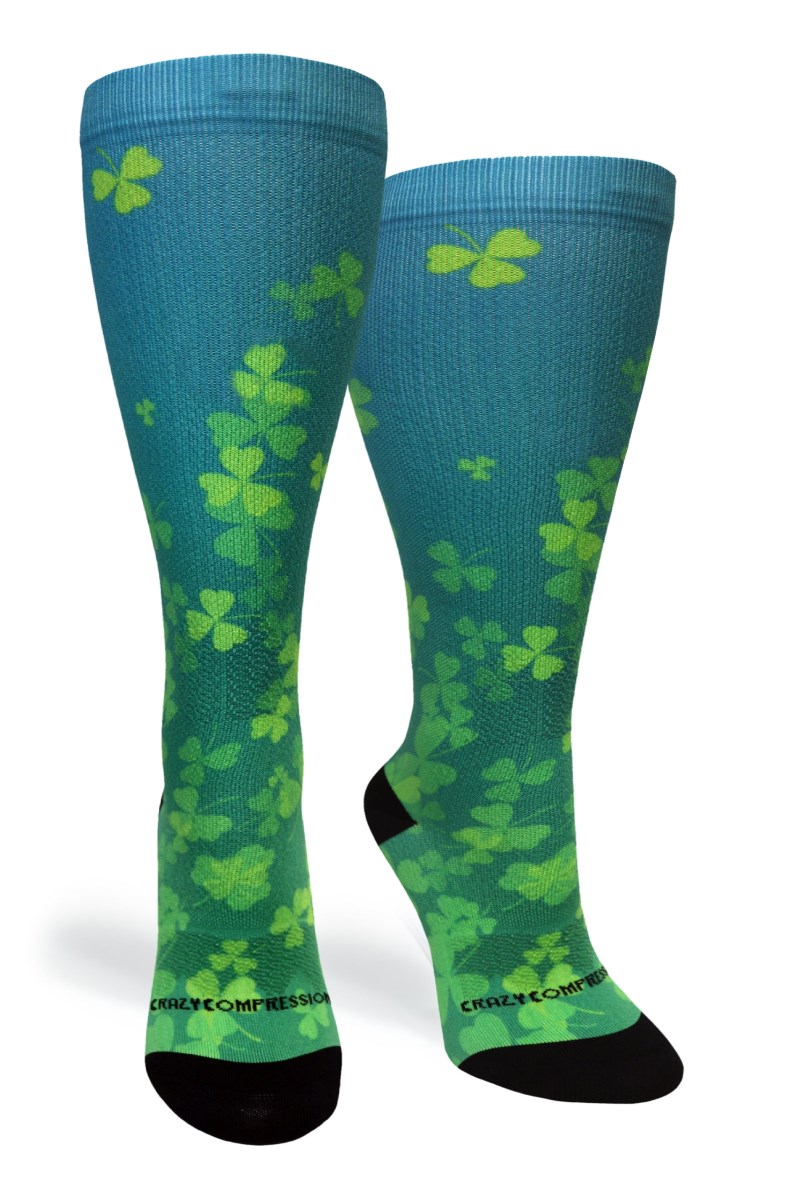 Crazy 360 Cloverfields Blue (EXTRA WIDE CALF)