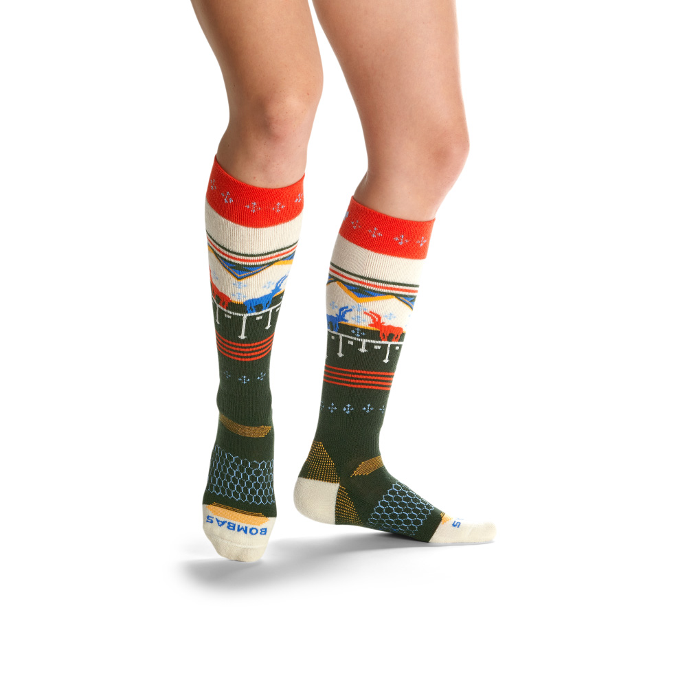 Bombas Women's Mid-Cushion Merino Wool Blend Ski & Snowboard Sock 3-Pack