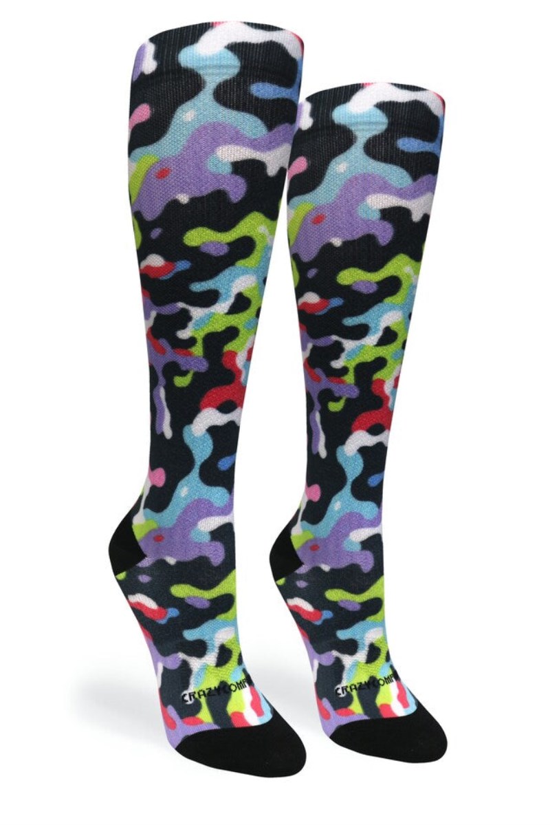 Crazy 360 Camo Array OTC Compression Socks (Standard & Extra Wide)