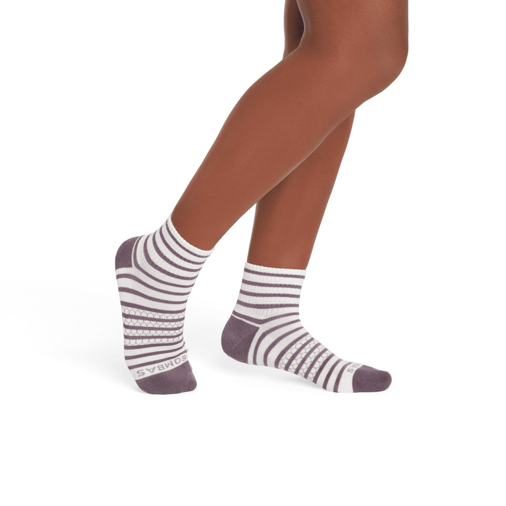 Bombas Women's Coastal Stripe Quarter Sock 4-Pack