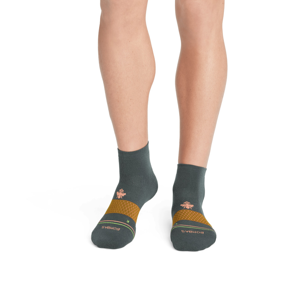 Bombas Men's Merino Wool Blend Athletic Quarter Sock 3-Pack