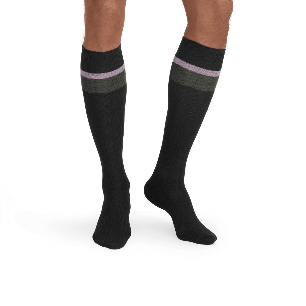 Bombas Men's Ribbed Dress Over the Calf Sock 8-Pack