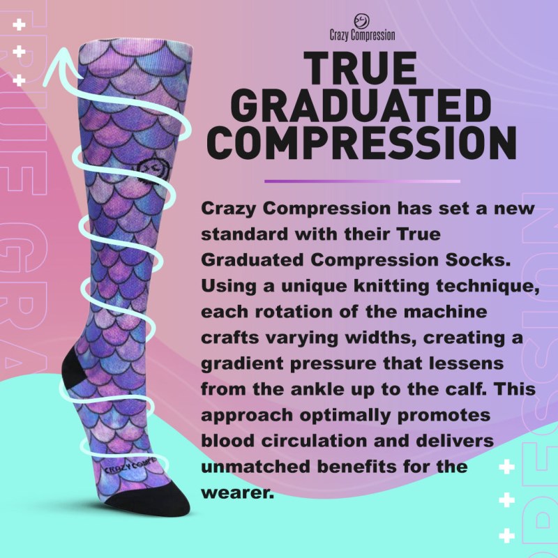 Crazy 360 Web of Nite OTC Compression Socks (Standard & Extra Wide)