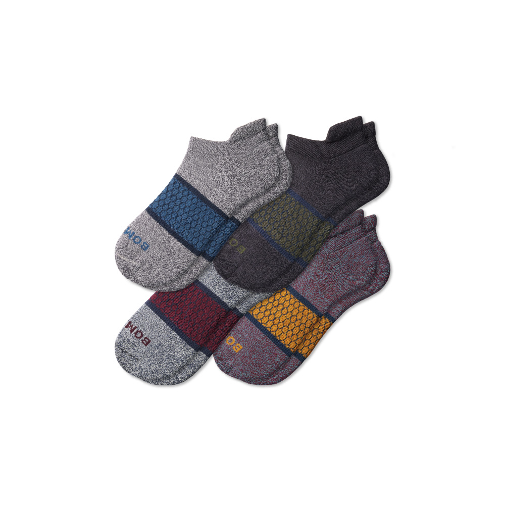 Bombas Men's Stripes Ankle Sock 4-Pack