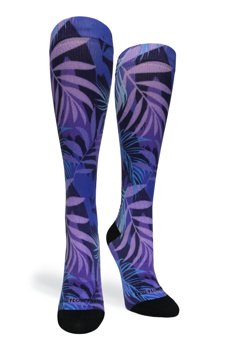 Crazy 360 Purple Jungle OTC Compression Socks (Standard & Extra Wide)