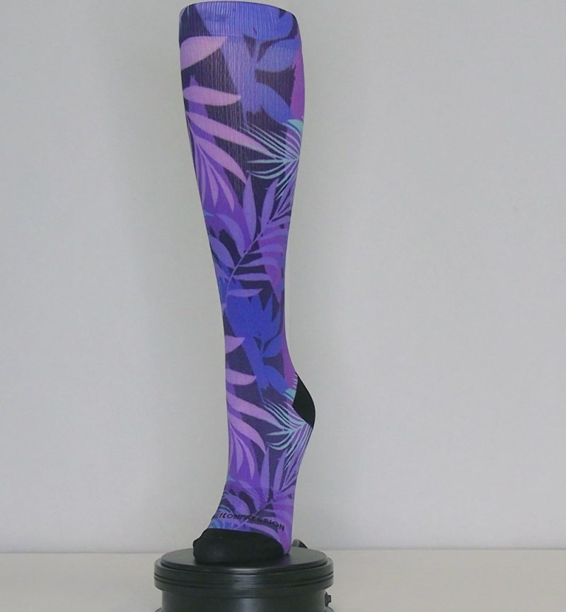 Crazy 360 Purple Jungle OTC Compression Socks (Standard & Extra Wide)