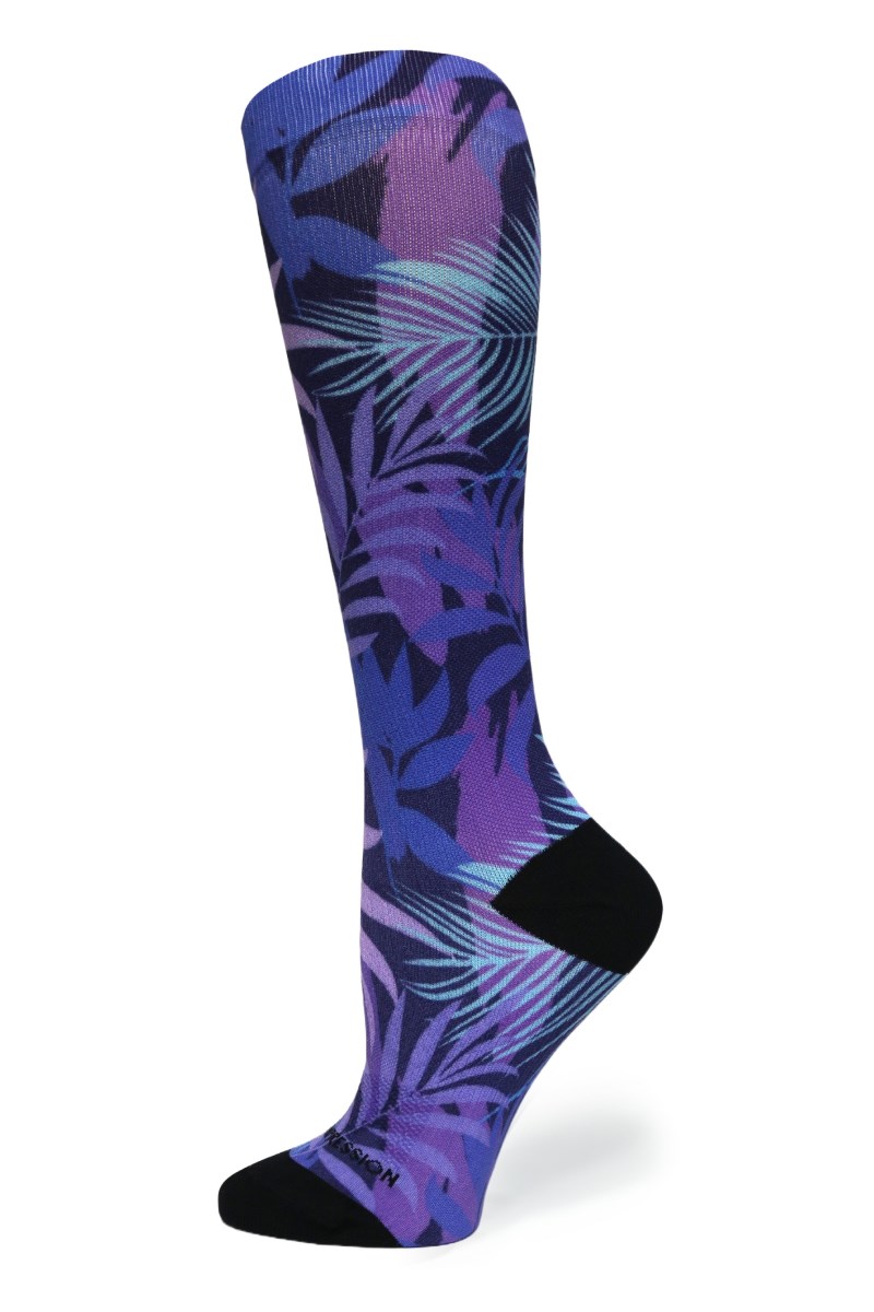 Crazy 360 Purple Jungle OTC Compression Socks (Standard & Extra Wide)