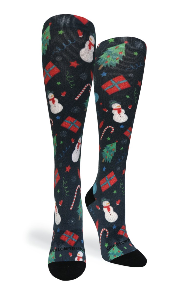 Crazy 360 Frosty's Party OTC Compression Socks (Standard & Extra Wide)
