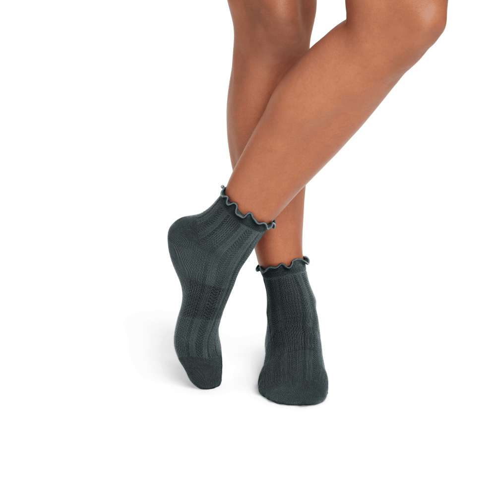Bombas Women's Pointelle Frill Quarter Socks