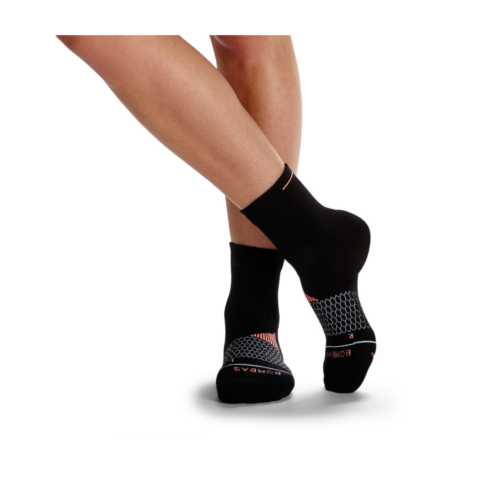 Bombas Women's Merino Wool Blend Running Quarter Socks