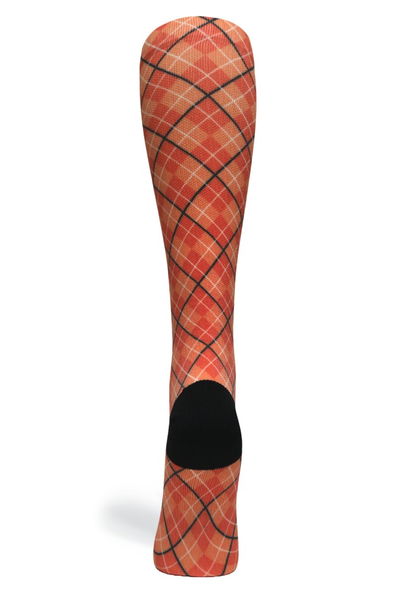 Crazy 360 Orange Plaid (EXTRA WIDE CALF)