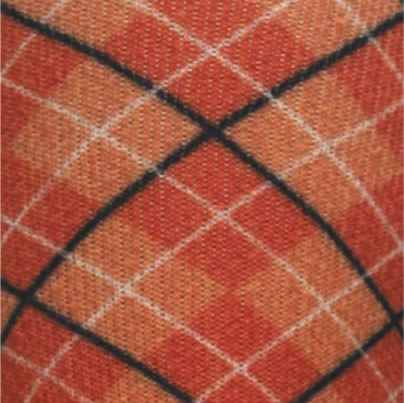 Crazy 360 Orange Plaid (EXTRA WIDE CALF)
