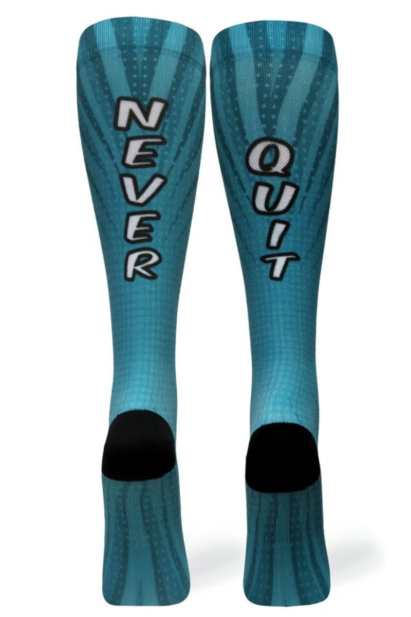 Crazy 360 Never Quit Blue OTC Compression Socks (Standard & Extra Wide)