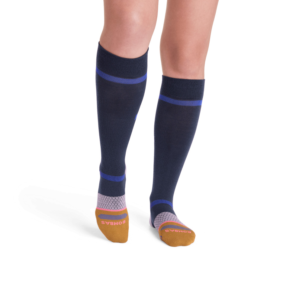 Bombas Women's Zero-Cushion Merino Wool Blend Ski & Snowboard Sock 3-Pack