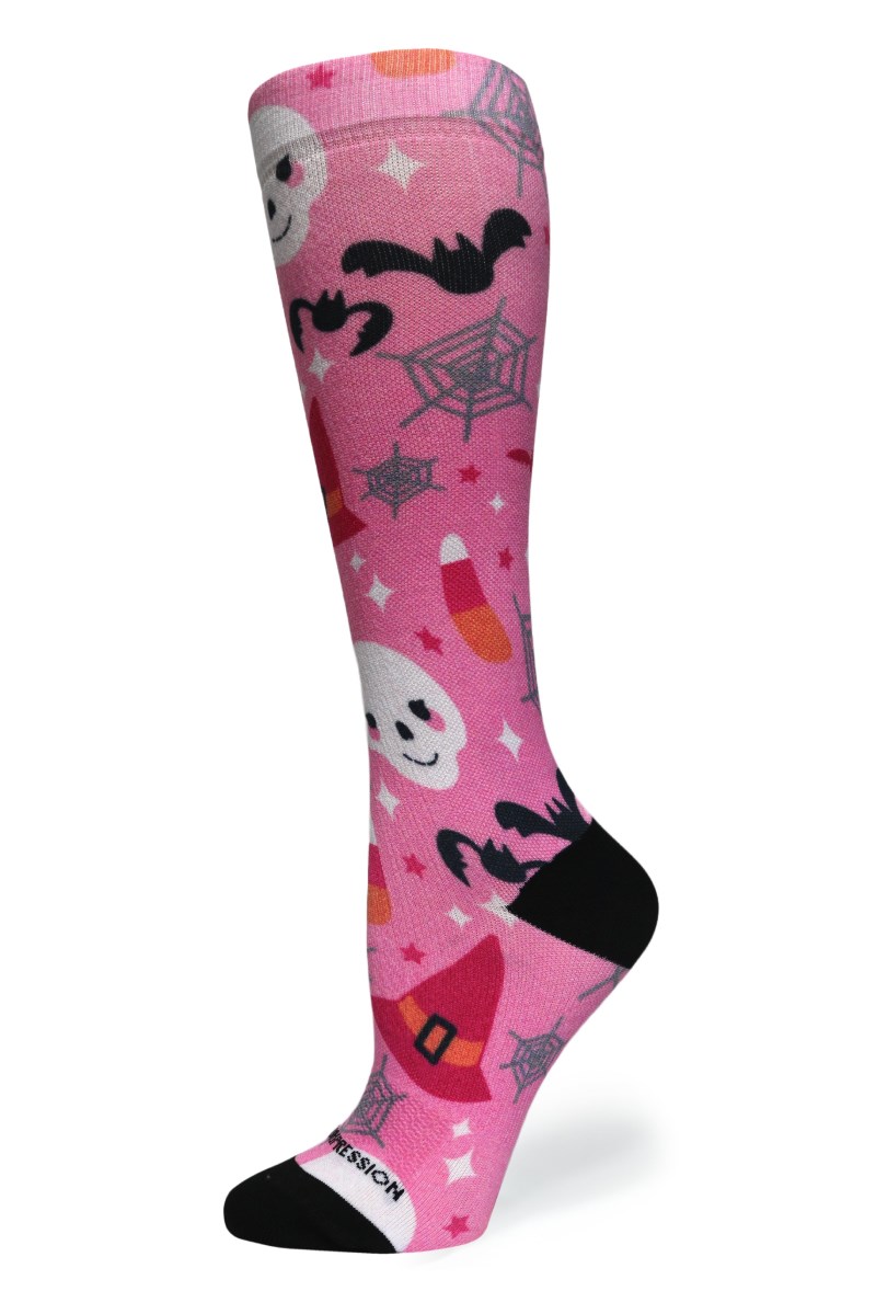 Crazy 360 Pink Scare OTC Compression Socks (Standard & Extra Wide)